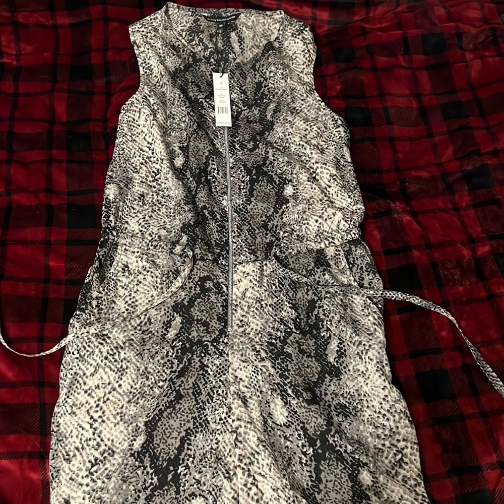 W118 by Walter Baker, Snakeskin Black Jumpsuit With Tags Never Worn Size XS